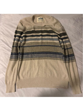 Urban Pipeline cream and multi-colored striped sweater with horizontal stripes i